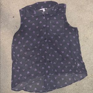 Pleated Back Heart Top